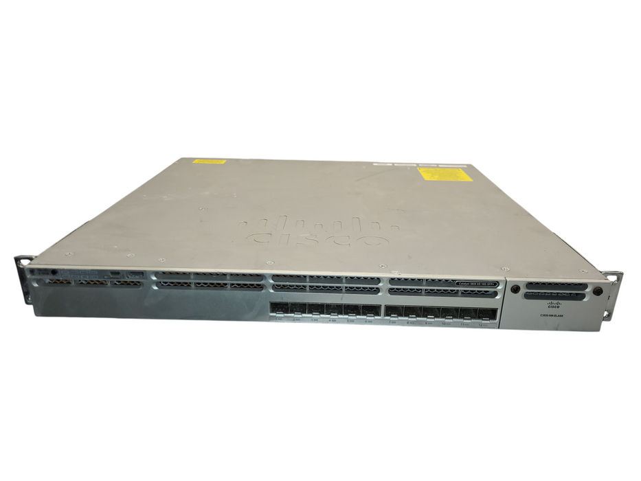 Cisco WS-C3850-12XS-E V02 | 12-Port 1/10G SFP+ Network Switch | 2x PSU READ
