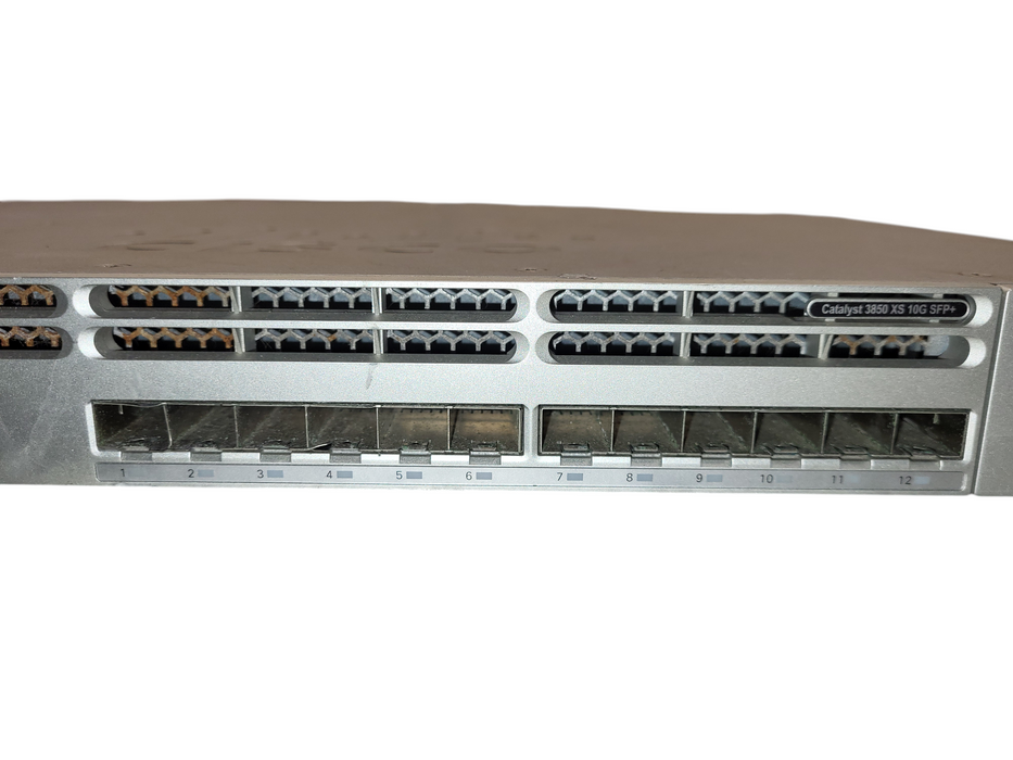 Cisco WS-C3850-12XS-E V02 | 12-Port 1/10G SFP+ Network Switch | 2x PSU READ