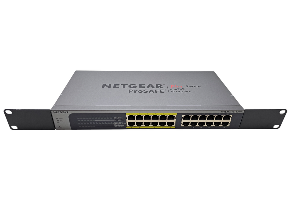 Netgear JGS524PE ProSAFE Plus 24-Port Gigabit Switch w/ 12 PoE Ports & Rackmount