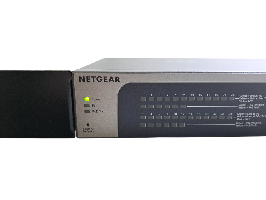 Netgear JGS524PE ProSAFE Plus 24-Port Gigabit Switch w/ 12 PoE Ports & Rackmount
