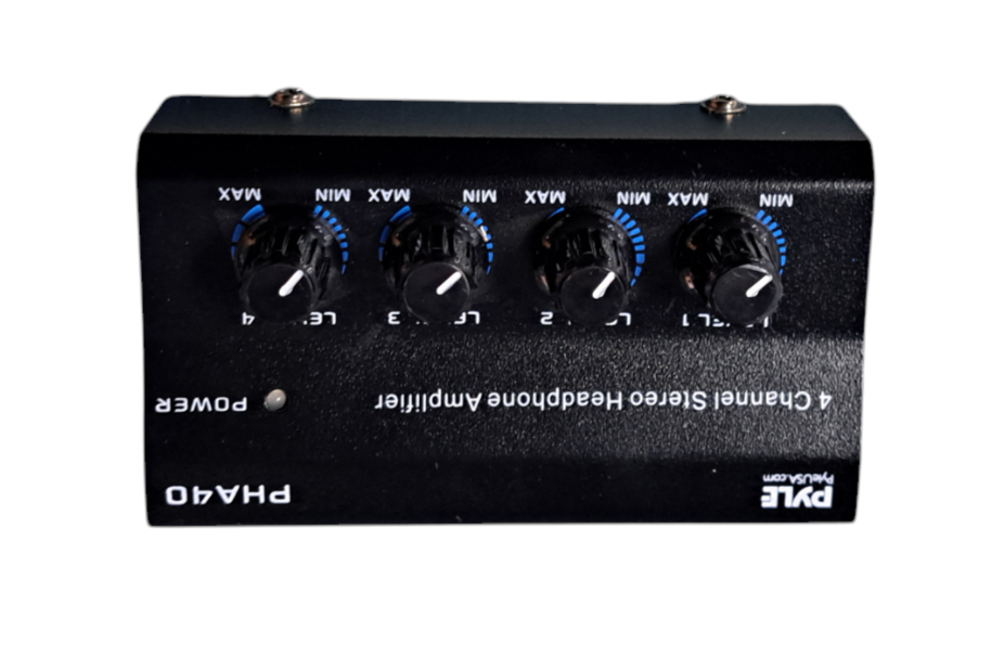 Pyle PHA40 4 Channel Stereo Headphone Amplifier