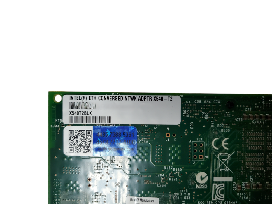 Intel X540-T2 CONVERGED Dual Port 10Gb Network Adapter LP bracket