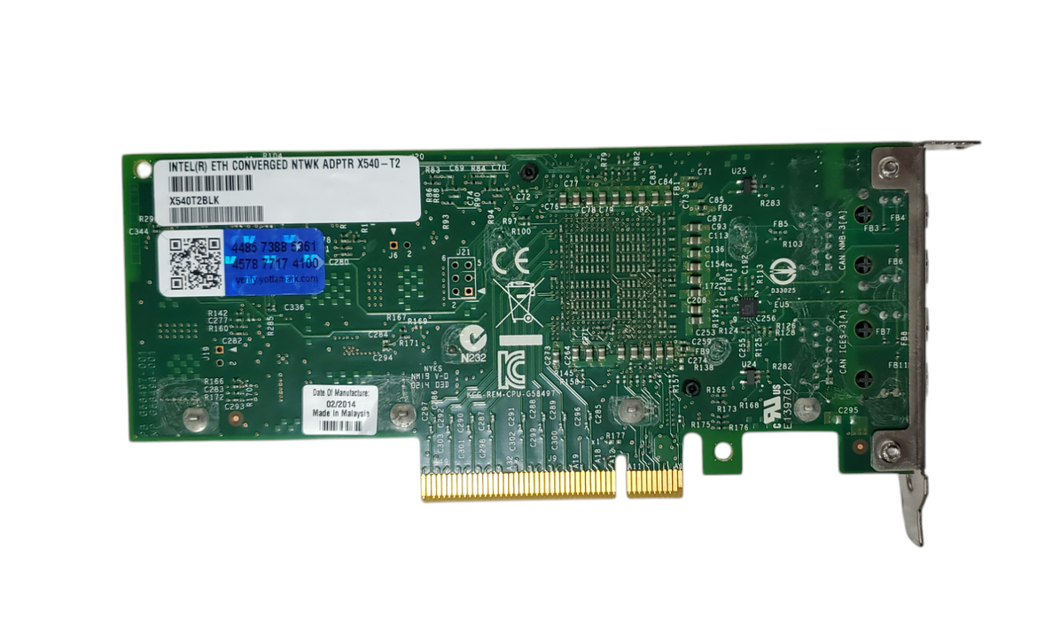 Intel X540-T2 CONVERGED Dual Port 10Gb Network Adapter LP bracket
