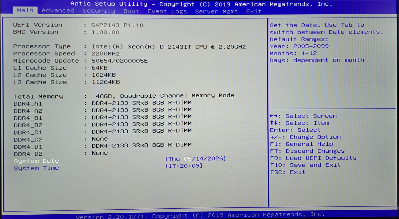 Datto S4P4 1U 4x 3.5" Server | Xeon D-2143IT @2.20GHz, 48GB DDR4, No HDD's