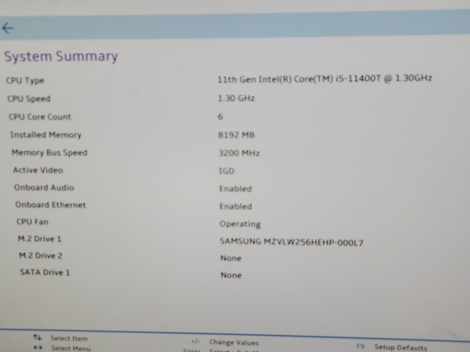 Lenovo ThinkCentre M70q Gen2, Core I5-11400T 1.30GHz, 8GB, 256GB NVMe, w/ Power