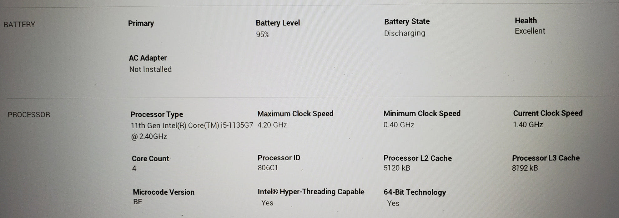 Dell Latitude 5420 i5-1135G7 16GB 256GB SSD