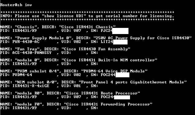 Cisco ISR4431/K9 Series Integrated Services Router, 1x PSU READ