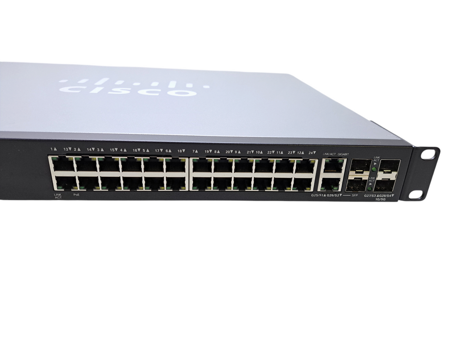 Cisco SG500-28MPP-K9 V03 | 28-Port Gigabit PoE+ Stackable Managed Switch *READ*