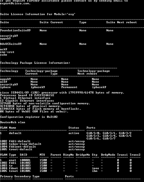 Cisco ISR4431/K9 Series Integrated Services Router, ES2-8, 2x PSU