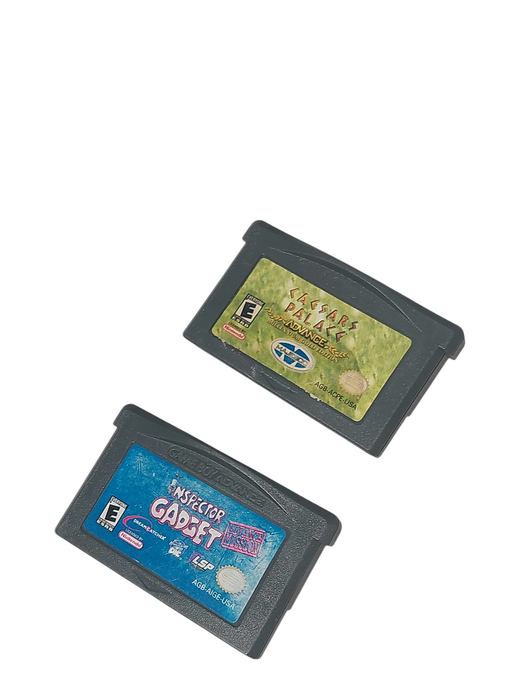 Nintendo Gameboy Advance Game Cartridges 2- Ceasars Palace & Inspector Gadget