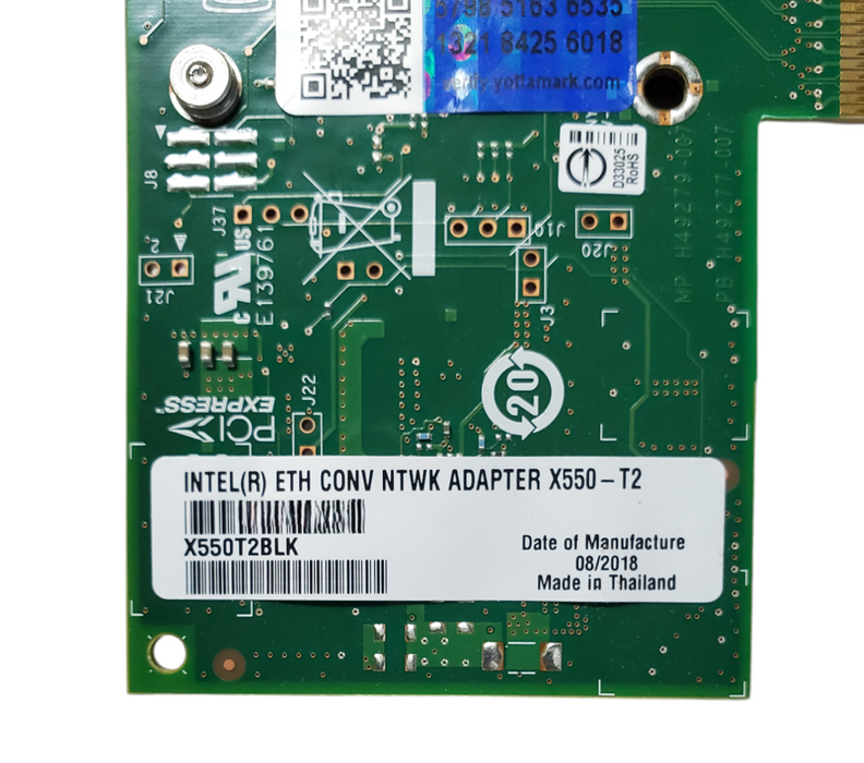 Intel X550-T2 | Dual Port 10G RJ-45 PCIe Network Adapter
