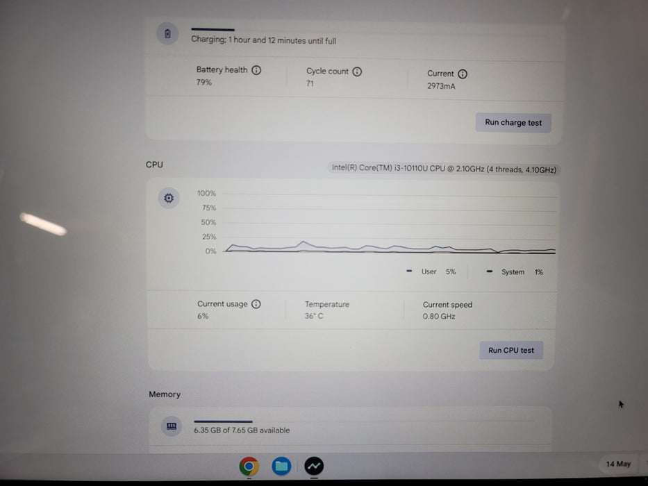 HP Chromebook x360 i3-10110U 8GB RAM 4GB SSD