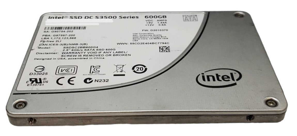 600GB SATA 2.5" Intel SSD - Assorted models