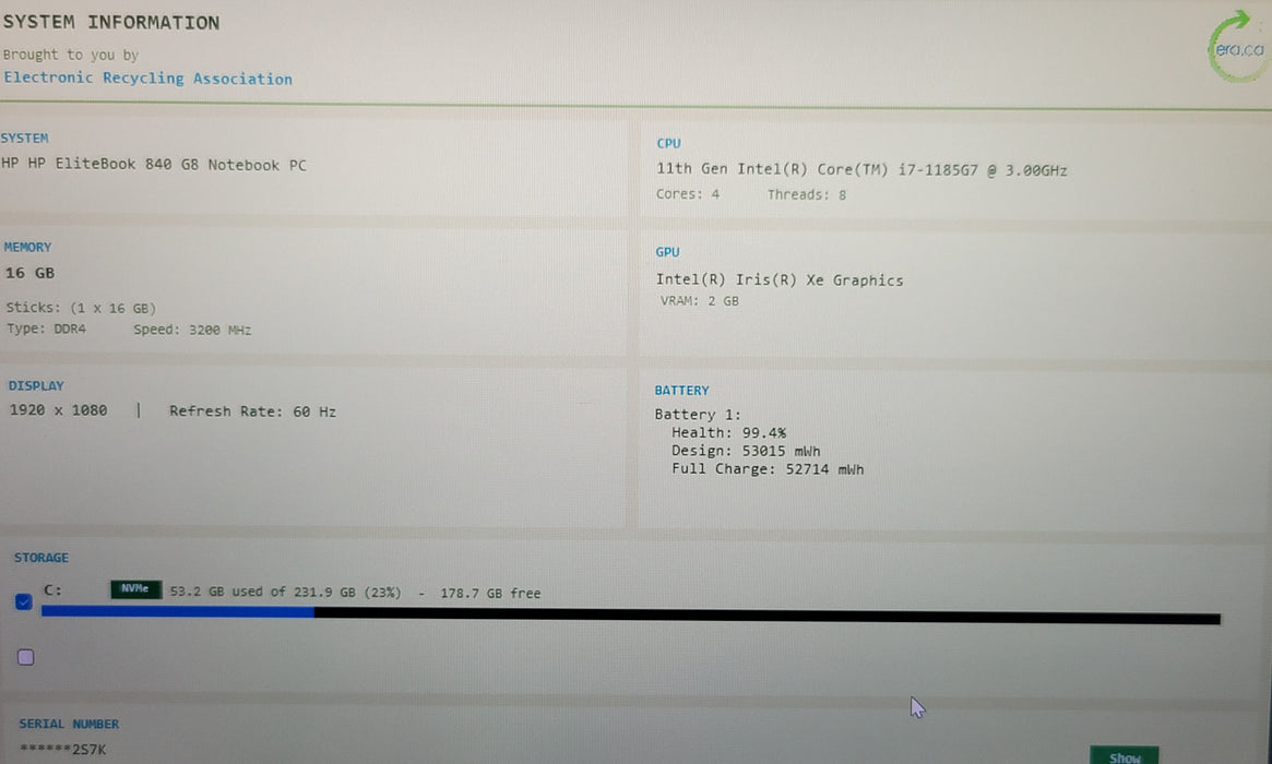 HP EliteBook 840 G8 14" i7-1185G7 16GB DDR4 256GB NVMe