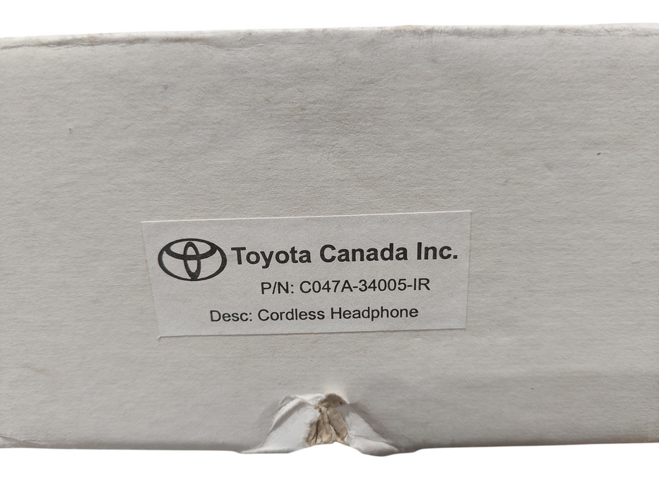 Toyota Cordless Wireless Infrared Stereo Headphone for Vehicle PN:C047A-34005-IR