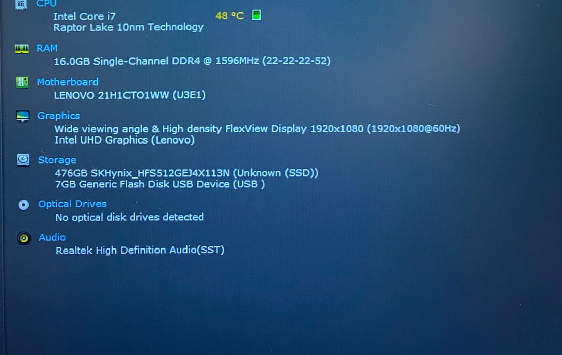 Lenovo ThinkPad L14 Gen 4 i7-1355U 1.70GHz 16GB RAM 512GB SSD French Keyboard