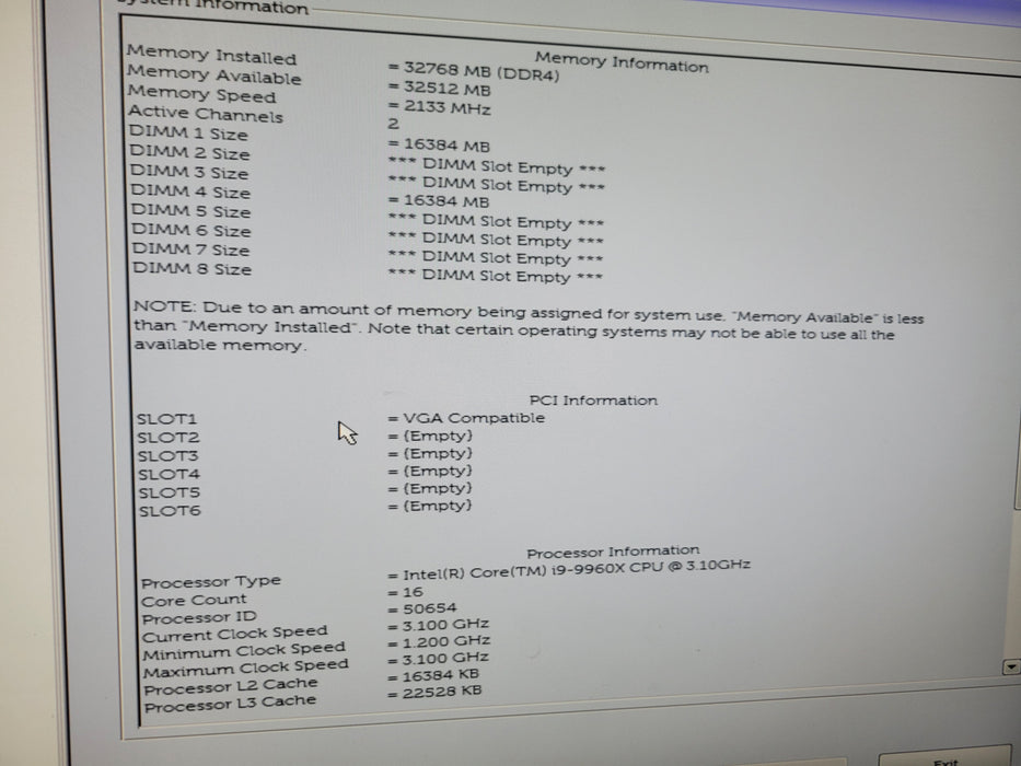 Dell Precision T5820 - Core i9-9960X 32GB DDR4 NO HDD 950W PSU