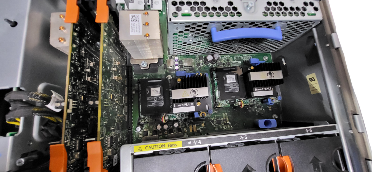 Dell PowerEdge VRTX Chassis w/ Dual Shared PERC8, 4×1100W PSU & Dual SD Modules