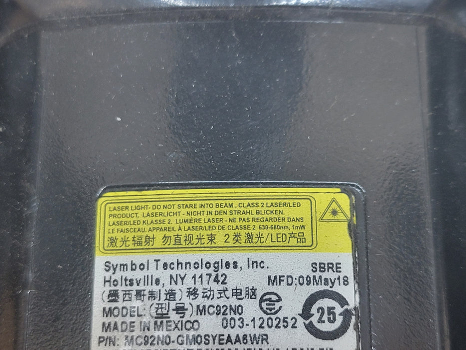 Lot of 7x Symbol MC92N0 Series barcode scanners, no battery, READ