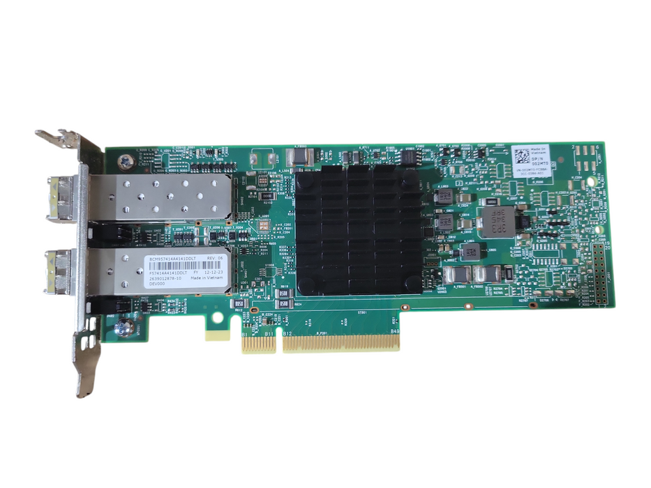 Dell Broadcom 57414 Dual Port 10/25GbE SFP28 PCI-E Network Adapter 02MT0 1x SFP