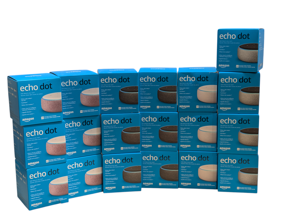 Lot of 19x NEW Amazon echo dot 3rd gen Alexa