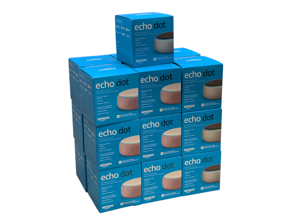 Lot of 19x NEW Amazon echo dot 3rd gen Alexa