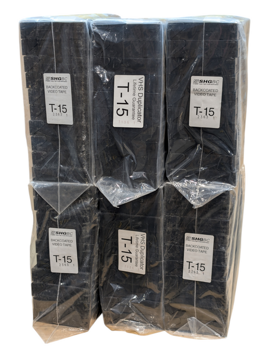 Lot of 60x NEW T-15 VHS Blank Video Tapes SHGBC Super high Grade-Backcoated