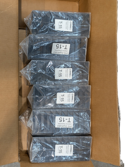 Lot of 60x NEW T-15 VHS Blank Video Tapes SHGBC Super high Grade-Backcoated