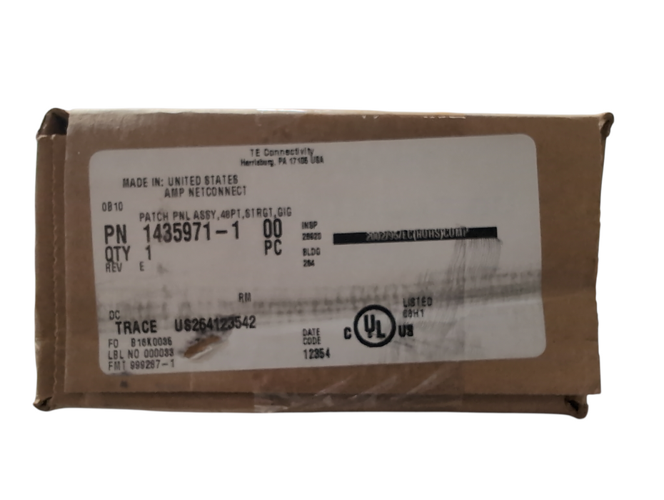 Tyco Electronics AMP Netconnect 48-Port Straight Patch Panel Assembly 1435971-1