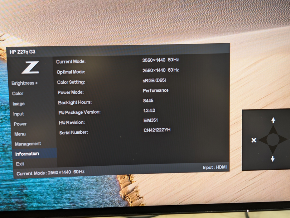 HP Z27q G3 QHD Display 1440P 27 inch Display