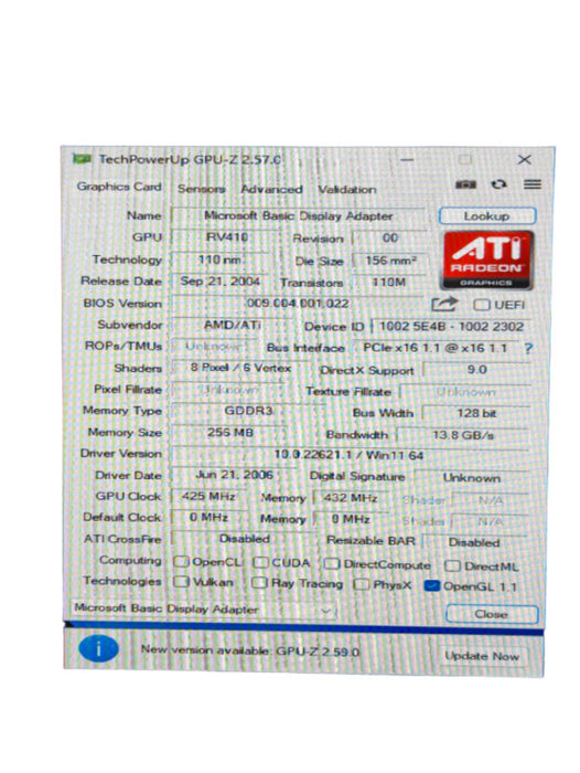 Retro Gaming Graphics Card ATI Radeon X700 Pro PCIe 256M  -