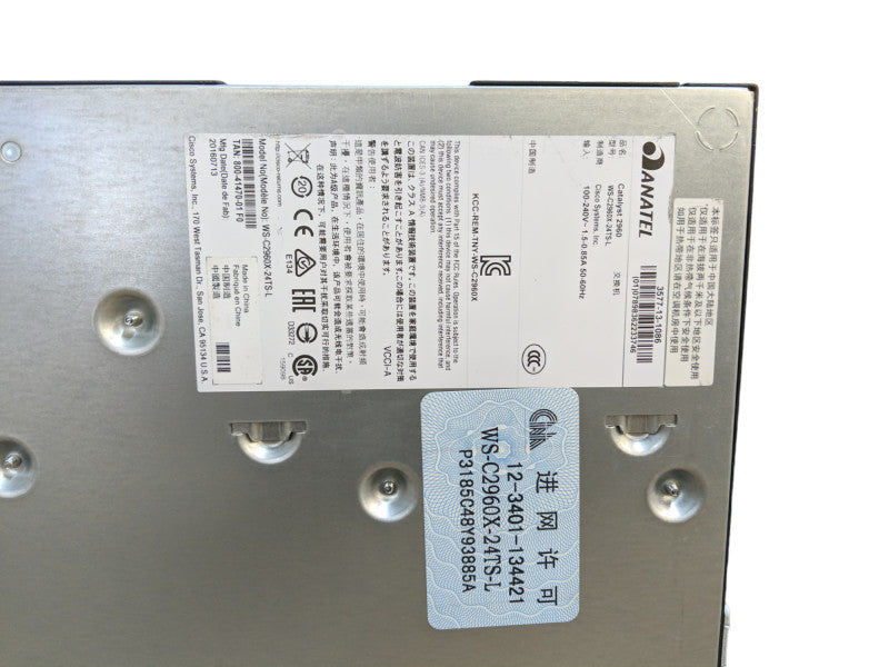 Cisco WS-C2960X-24TS-L Catalyst 2960-X 24 GigE PoE+ Switch Q