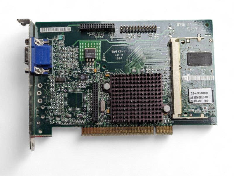 MATROX 844-00 REV_A PCI Video Graphics Card with VGA KS-11 94V-0 Q-