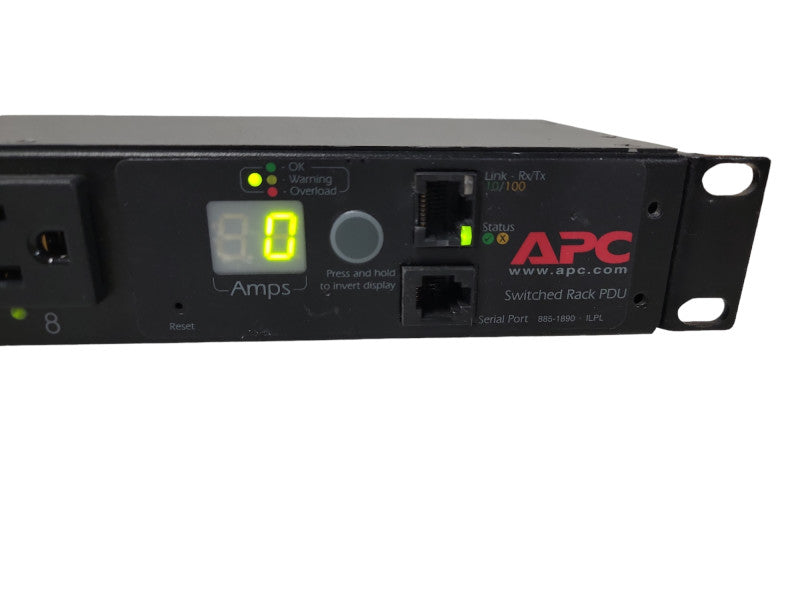APC AP7900 Switched Rack PDU 15A 100 120V 8x 5-15R 1U Rack Mount Horizontal