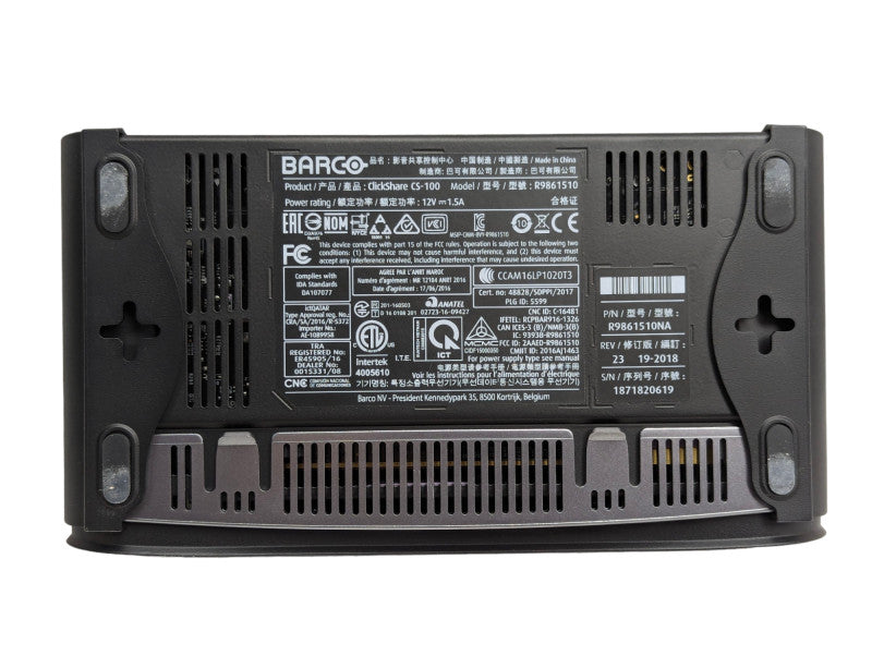 BARCO ClickShare CS-100 R9861510 R9861510NA -