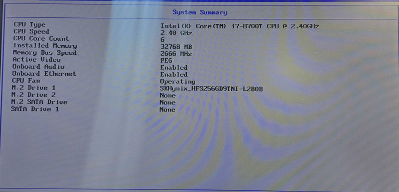 Lenovo P330 Tiny PC i7-8700T @ 2.40GHz 6C, 32GB DDR4, Quadro P620, 256GB NVMe