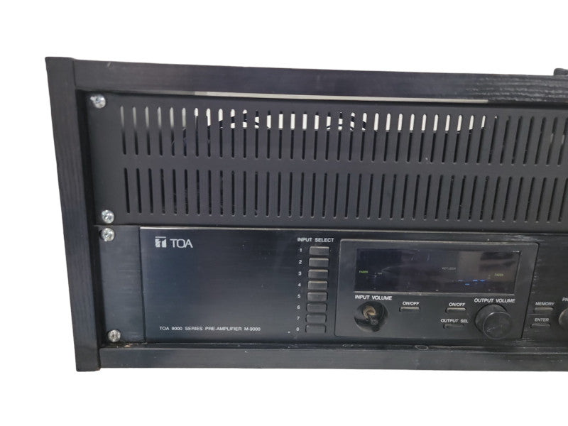 TOA 9000 Series Pre Amplifier M-9000 W/ Portable Rack (see pictures)