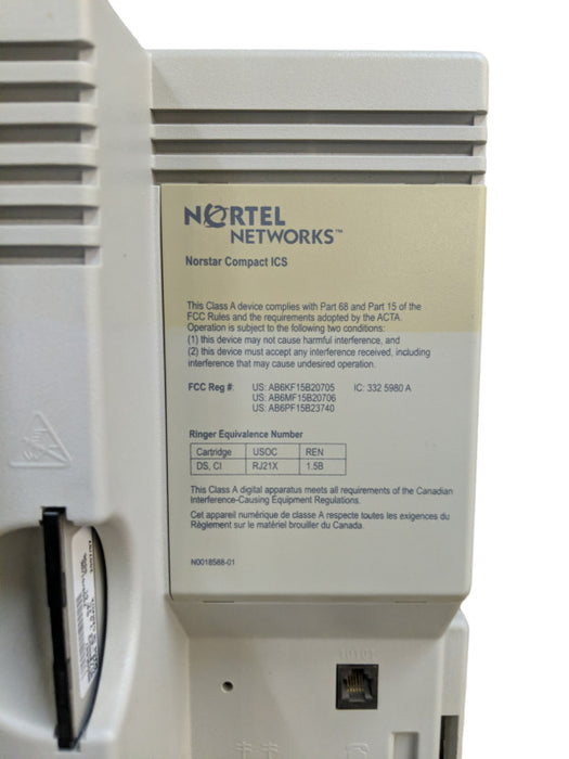 Nortel Networks Norstar Compact ICS - Integrated Communications System