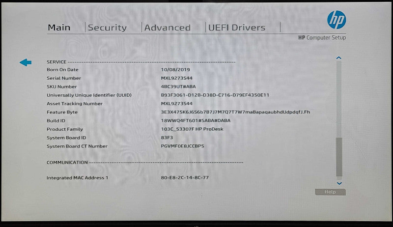 HP ProDesk 400 G4 USFF, i5-8500T 2.10GHz 6C, 8GB DDR4, 256GB Nvme, WiFi