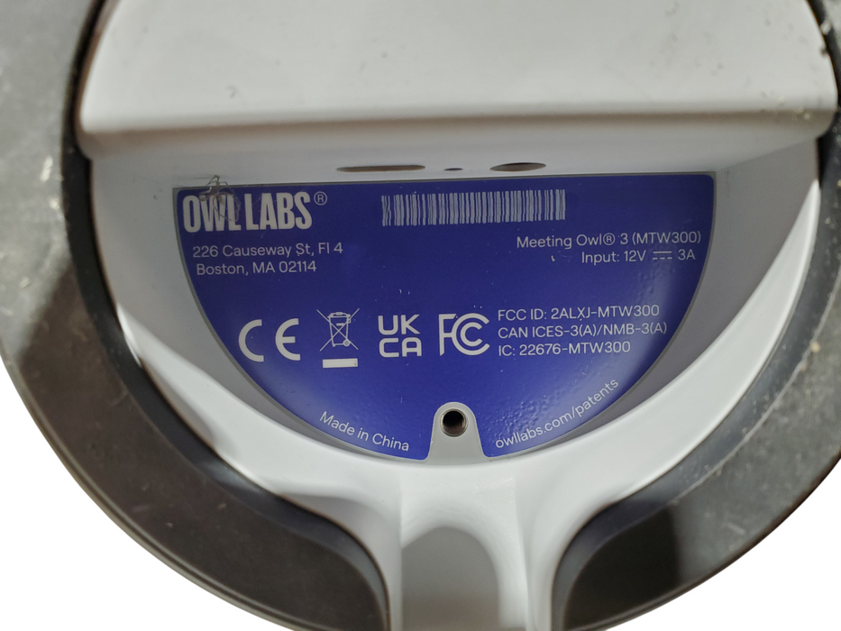 OWL Labs Meeting Owl 3 360° Conference Camera/Mic/Speaker w/ AC Adapter - MTW300