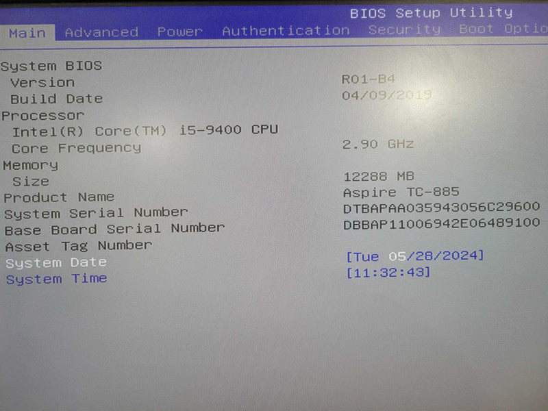 Acer Aspire TC-885 | i5-9400 @ 2.90GHz 12GB DDR4 256GB M.2 !