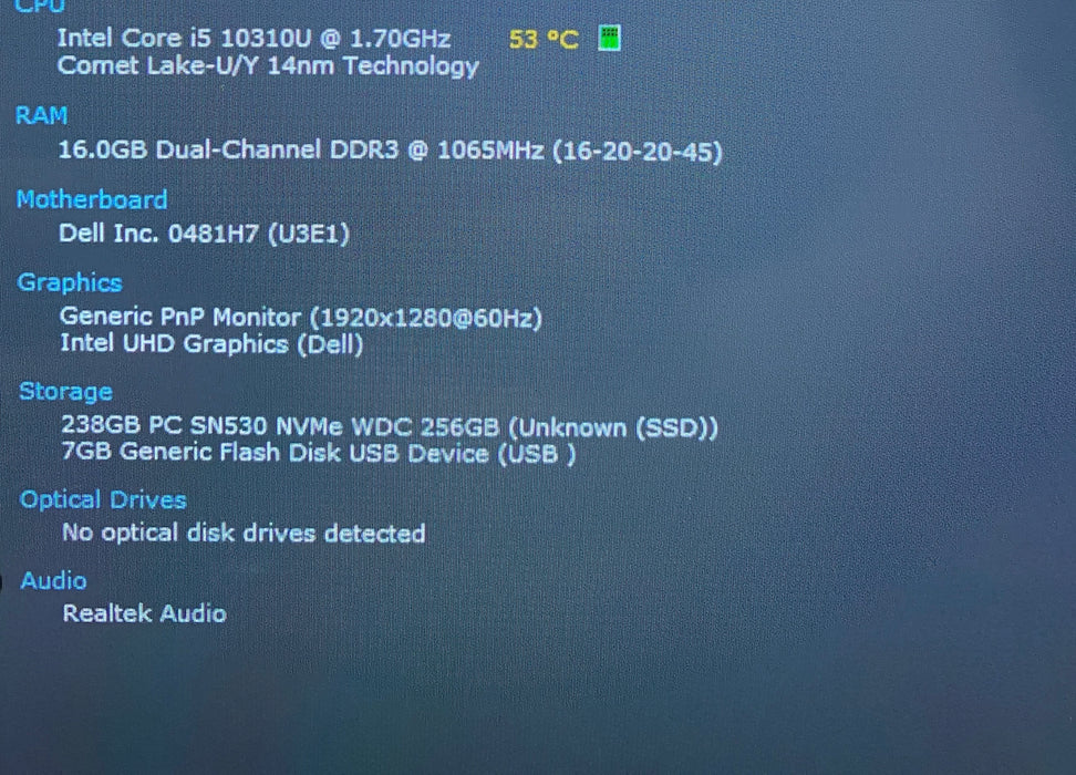 Dell Latitude 7210 2-in-1 TOUCH Core i5-10310U 1.70GHz vPRO 16GB RAM 256GB SSD