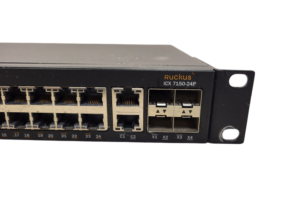 Ruckus ICX7150-24P 24-Port Managed Switch L3 10GBe SFP+ Fanless POE 1U