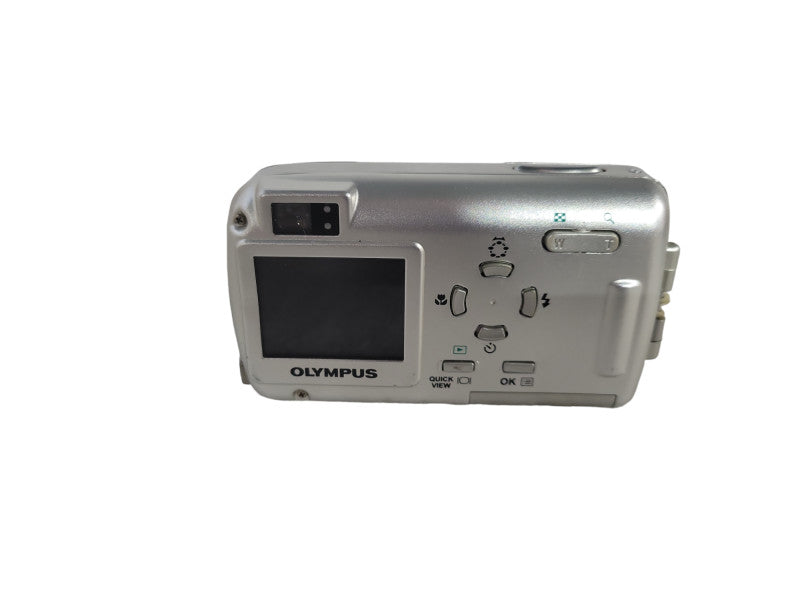 Olympus Stylus 400 Silver 4.0MP LCD 3x Optical Zoom Digital Camera No Battery !