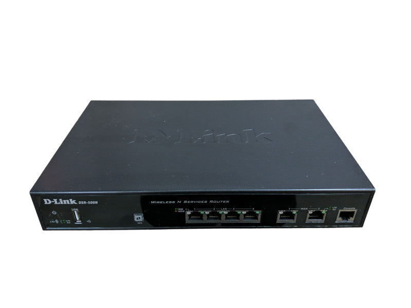 D-Link DSR-500N Wireless Services Router, 4 Gigabit Ports, 2 WAN, VPN, SSL