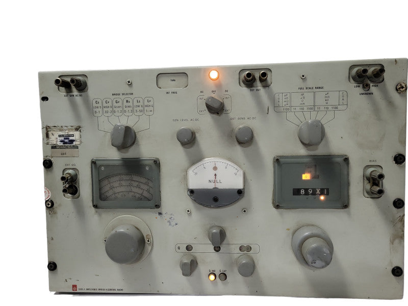GENERAL RADIO 1608-A IMPEDANCE BRIDGE, READ _