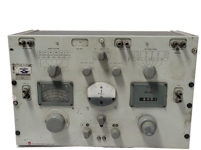GENERAL RADIO 1608-A IMPEDANCE BRIDGE, READ _