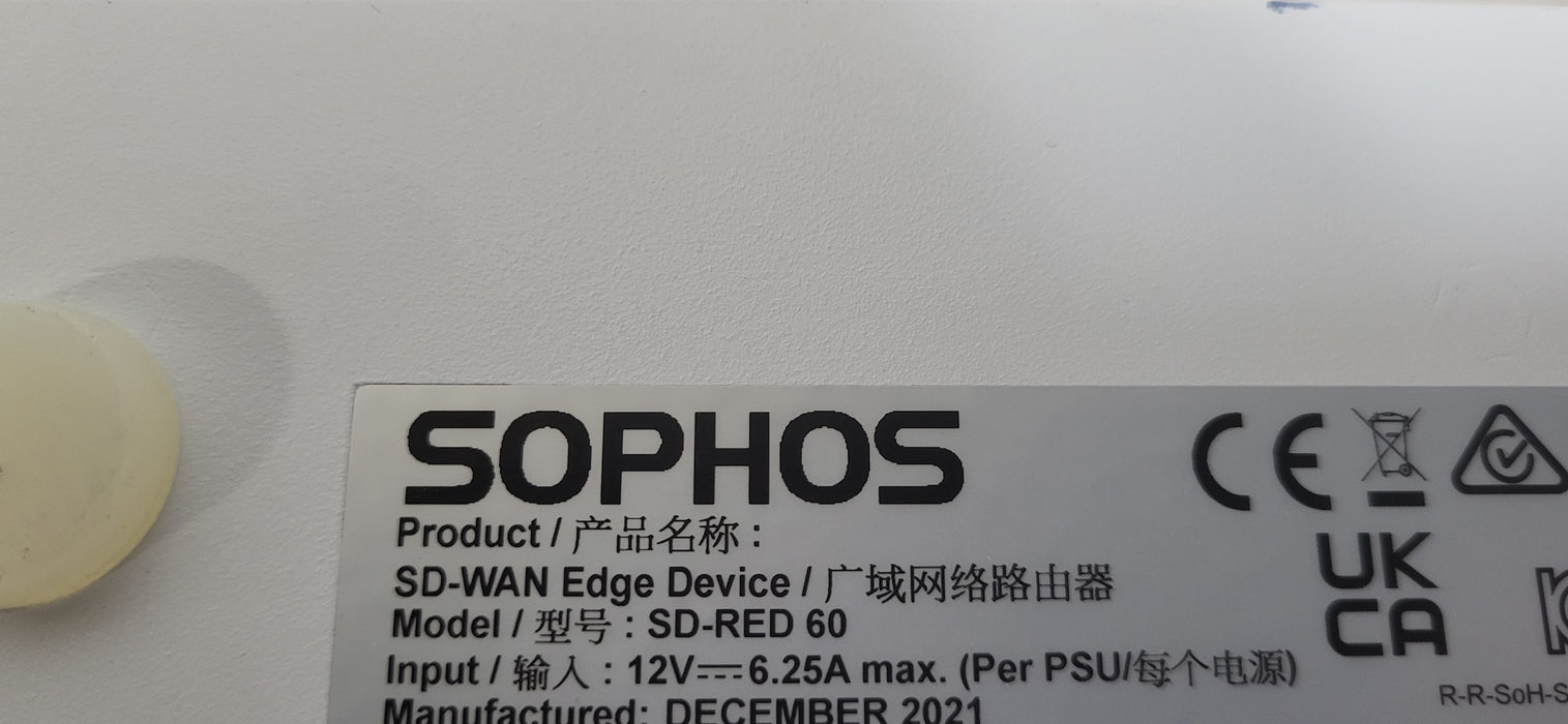 Sophos SD-RED 60 Secure Ethernet Device Network Appliance | READ