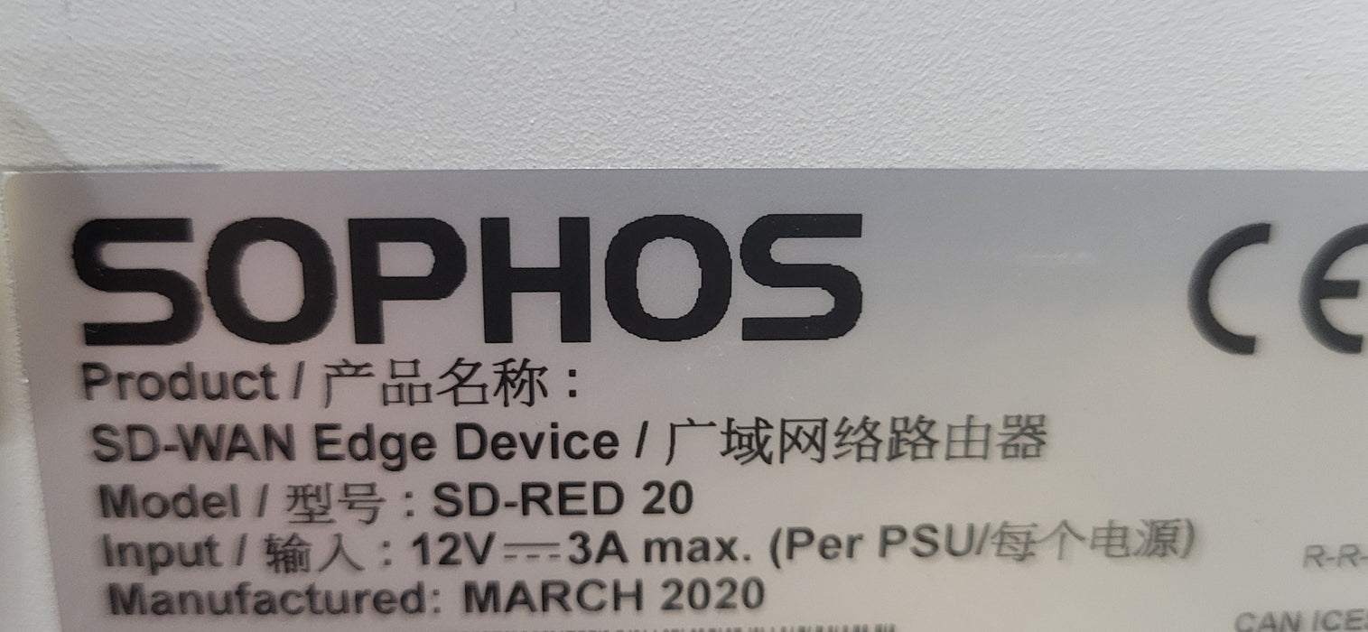 SOPHOS SD-RED 20 SD-WAN Edge Device Remote Ethernet Device | READ