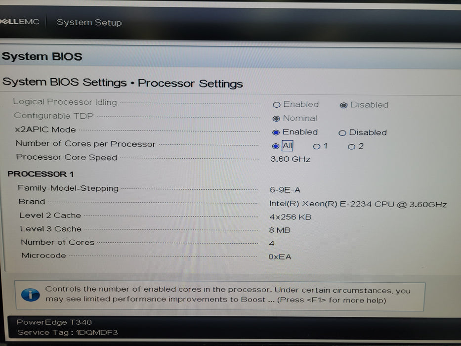 Dell PowerEdge T340 - Xeon E-2234 32GB DDR4 NO HDD PERC H330 350W PSU